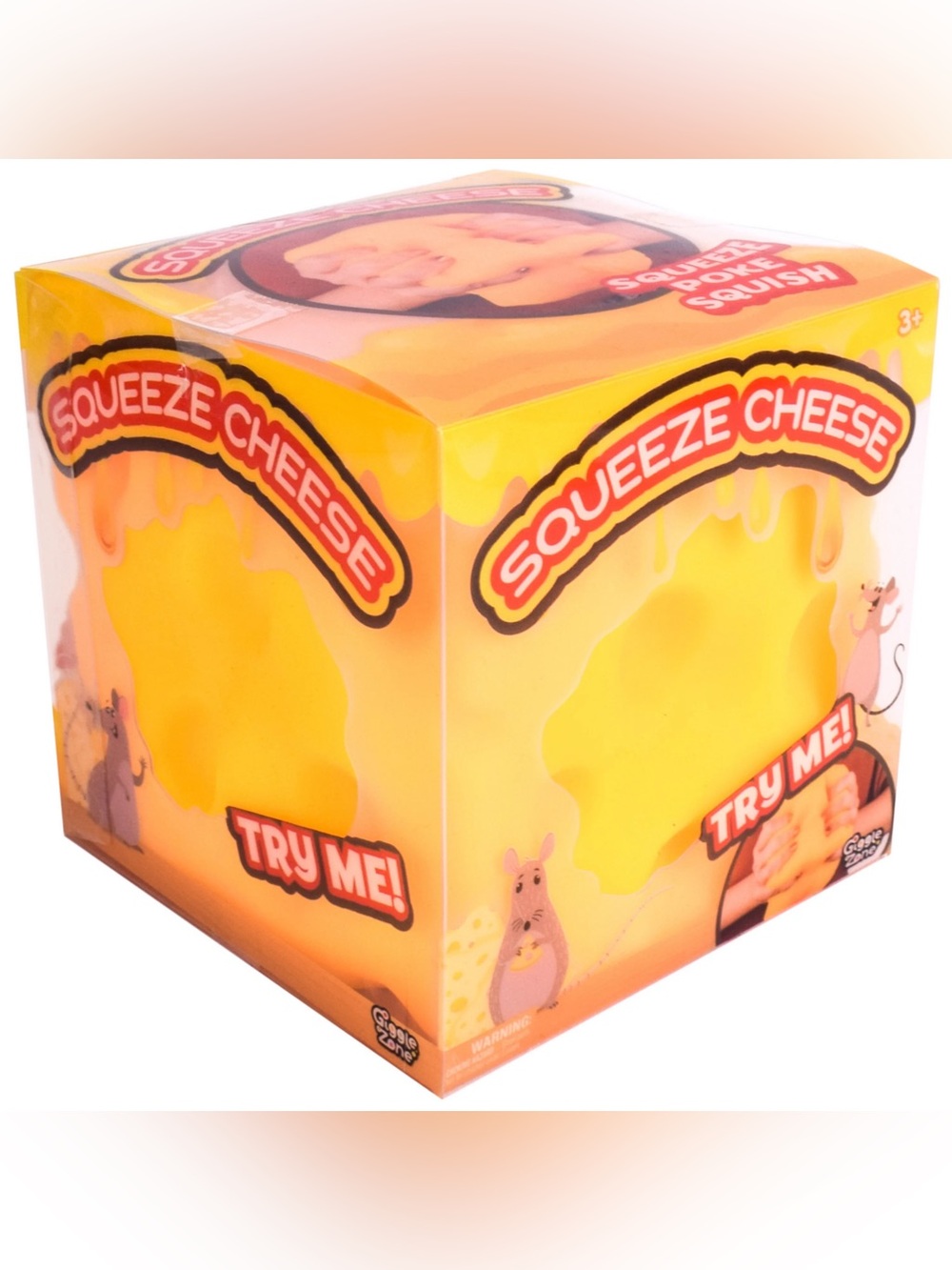 Sunny Days Giggle Zone Squeeze Cheese Squeeezy Squishy Cheese Block Sensory